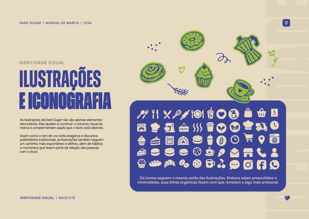 Dark Sugar illustrations and bakery icons