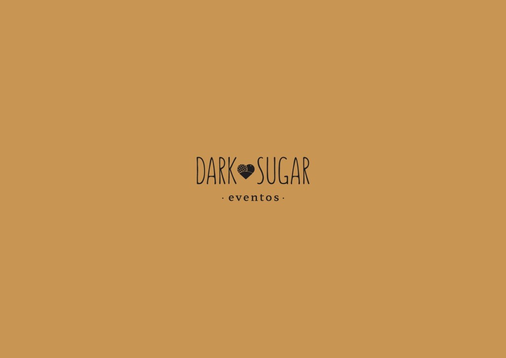 Dark Sugar Eventos logo on a caramel background
